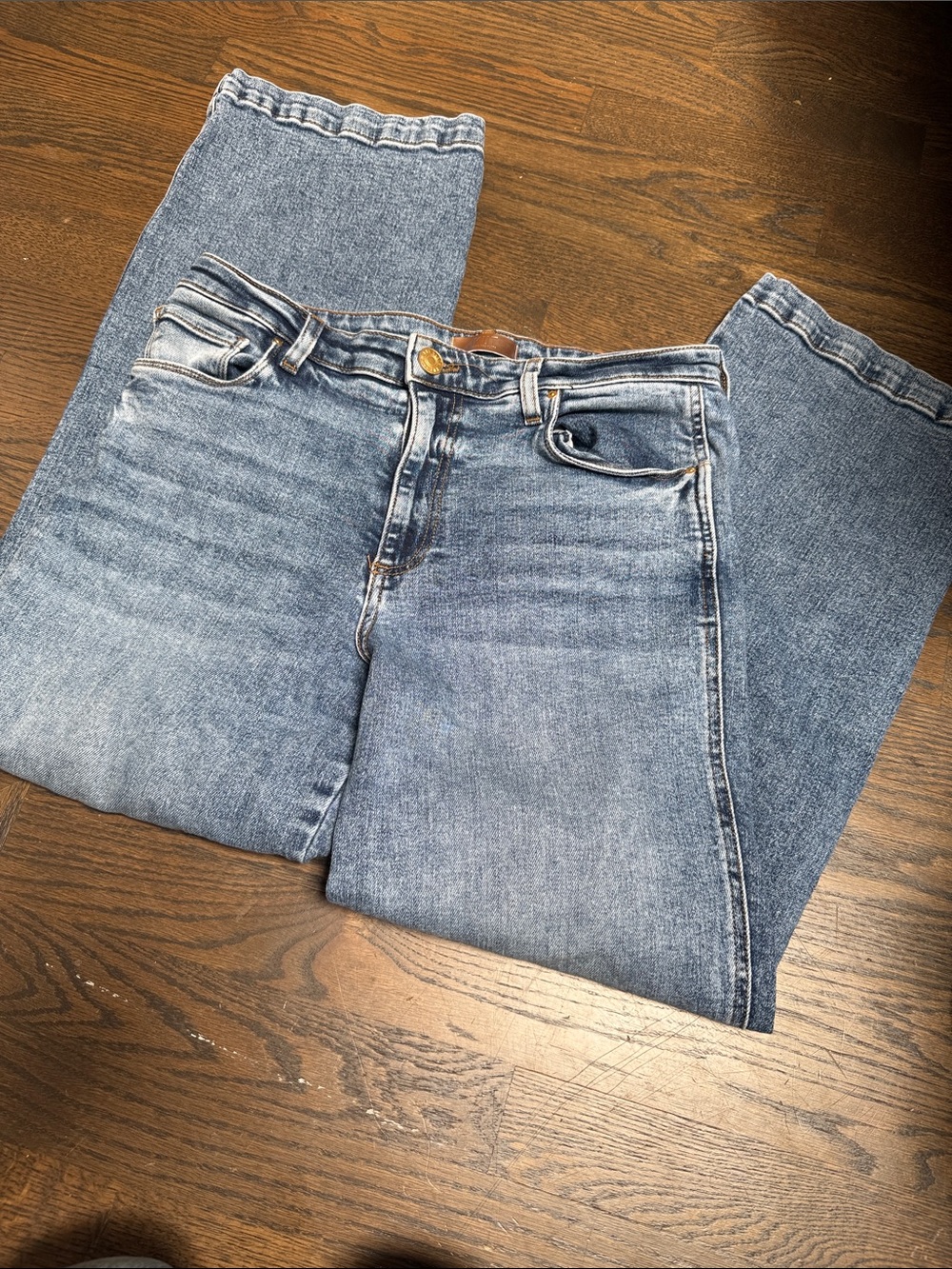 Kut from the Kloth Light Blue Straight-Leg Jeans Womans size 8
